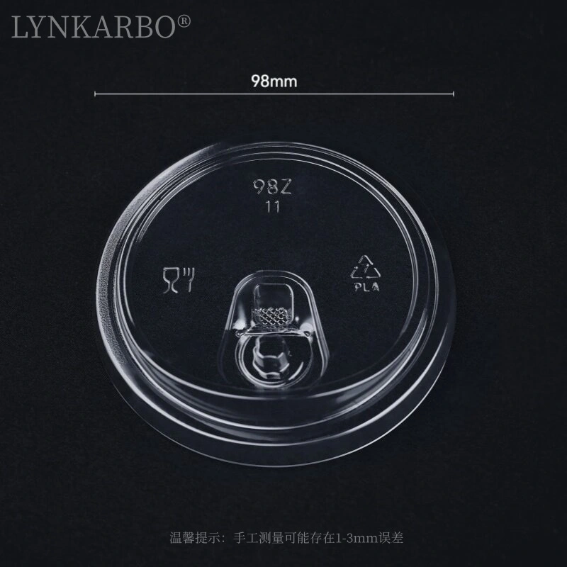 98mm PLA 빨대 없는 뚜껑