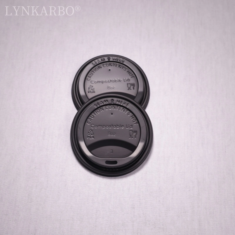 CPLA 80mm 직접 마시는 검정색 컵 뚜껑