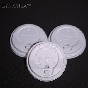 CPLA 80mm 일회용 플립탑 내추럴 컬러 컵 뚜껑